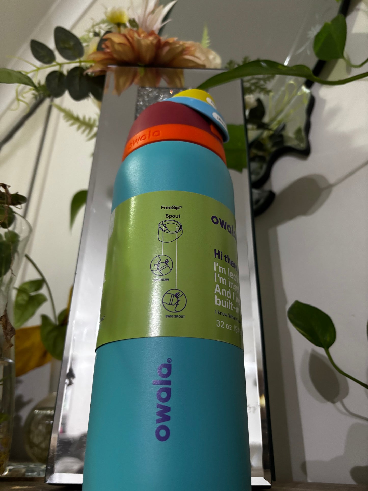VYBE 945ml Bottle – FreeSip Style Drink Bottle- SKY BLUE 💕Customisable💕